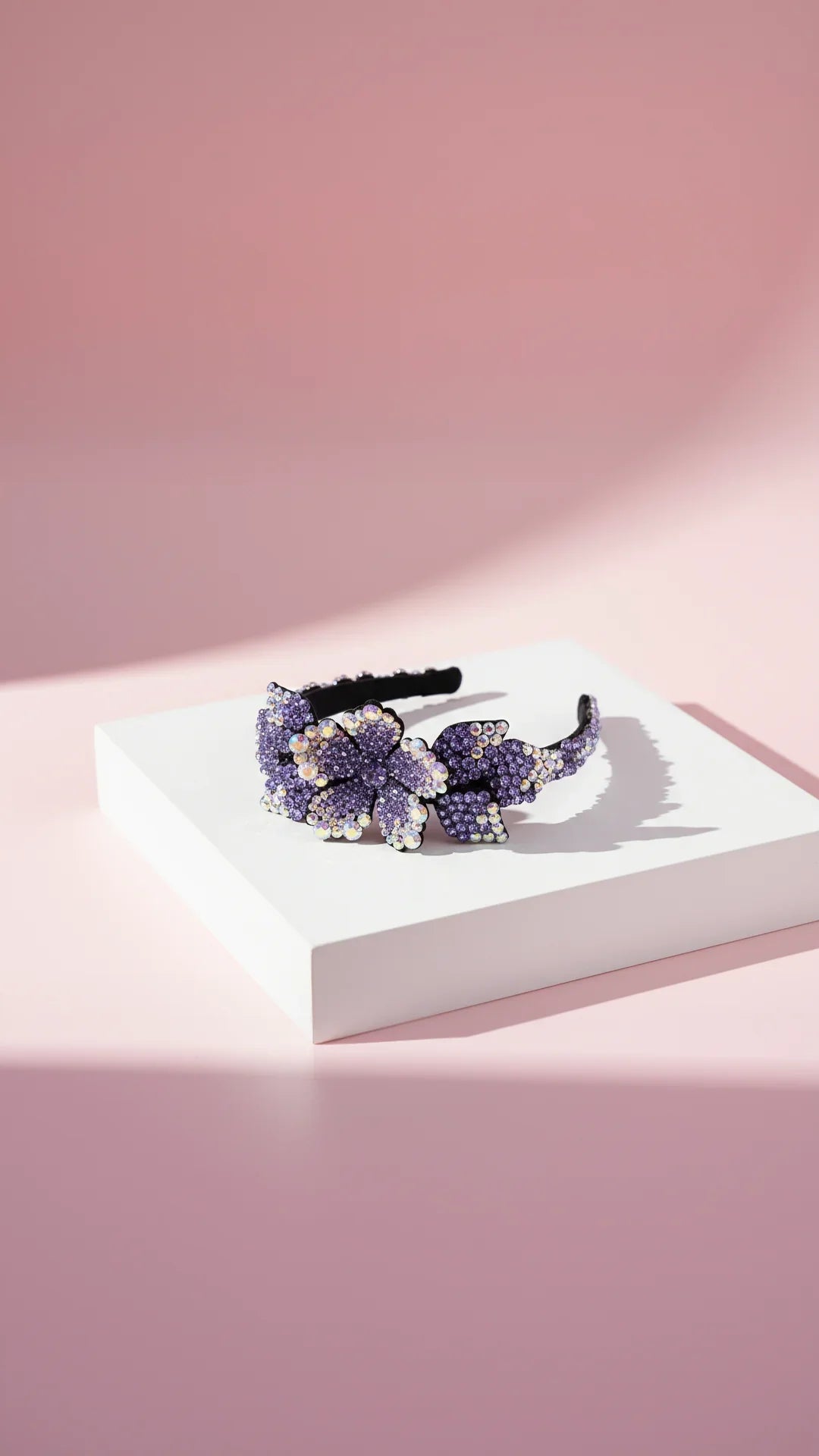 Women’s Crystal Flower Statement Headband & Hair Band