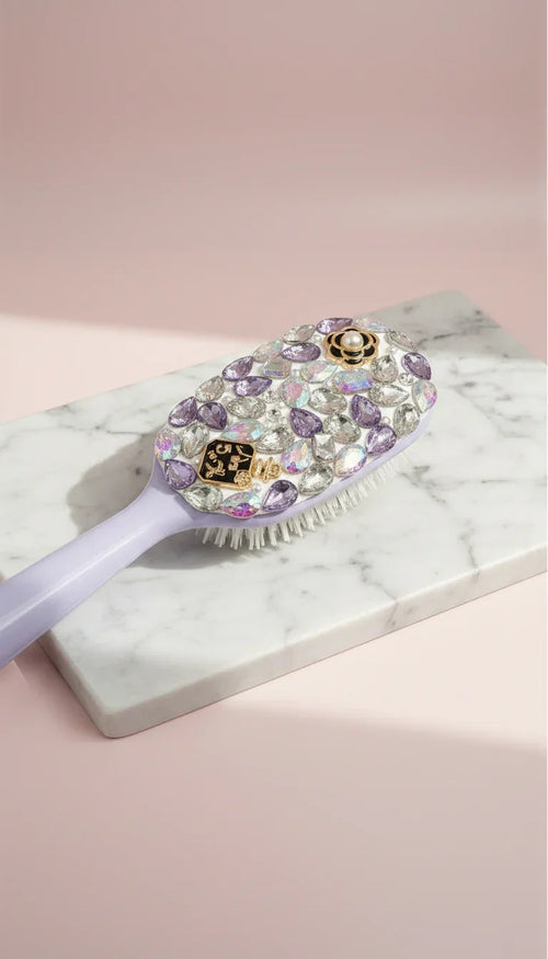 Crystal Paddle Oval Large Hair Brush