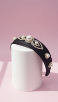 Pearl Cluster Satin Hair band
