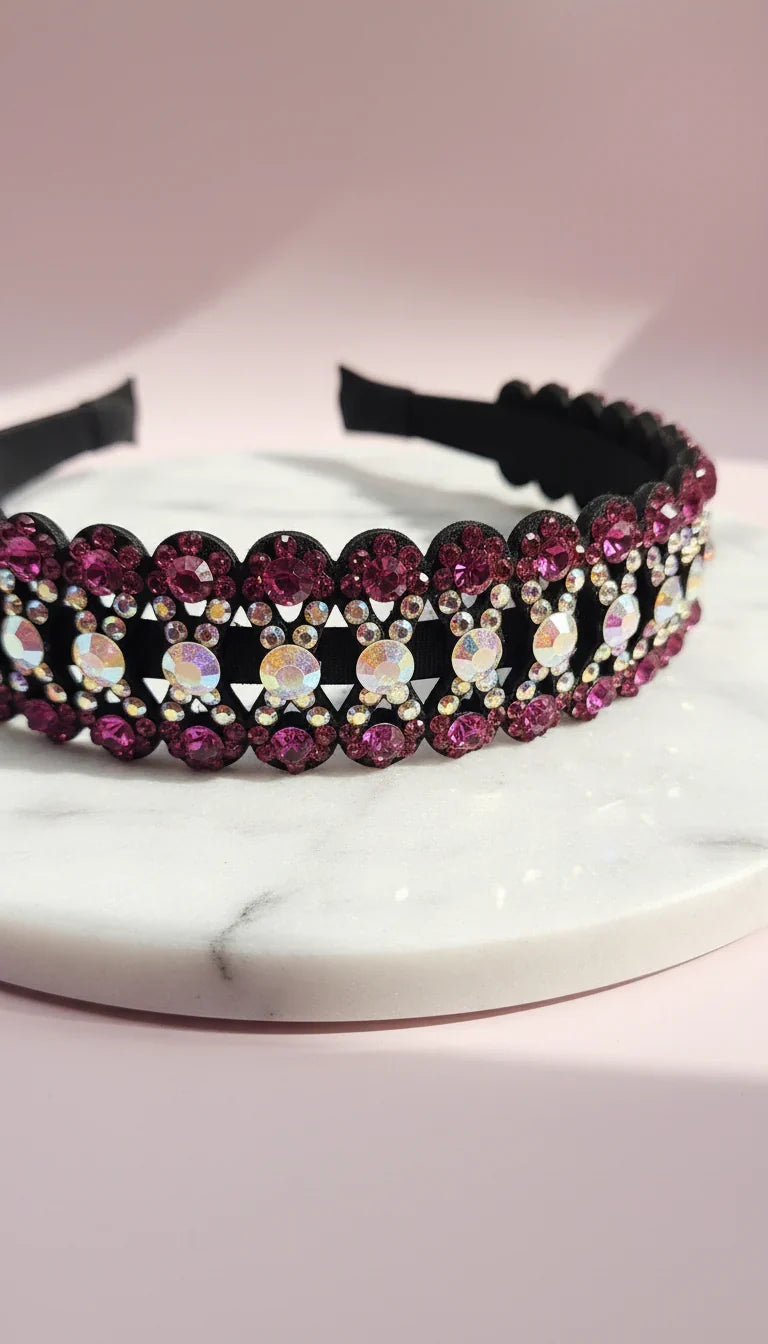 Women’s Crystal Bow Statement Headband & Hair Band