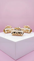 Gold Pearl Hair Clamps Pack of 12