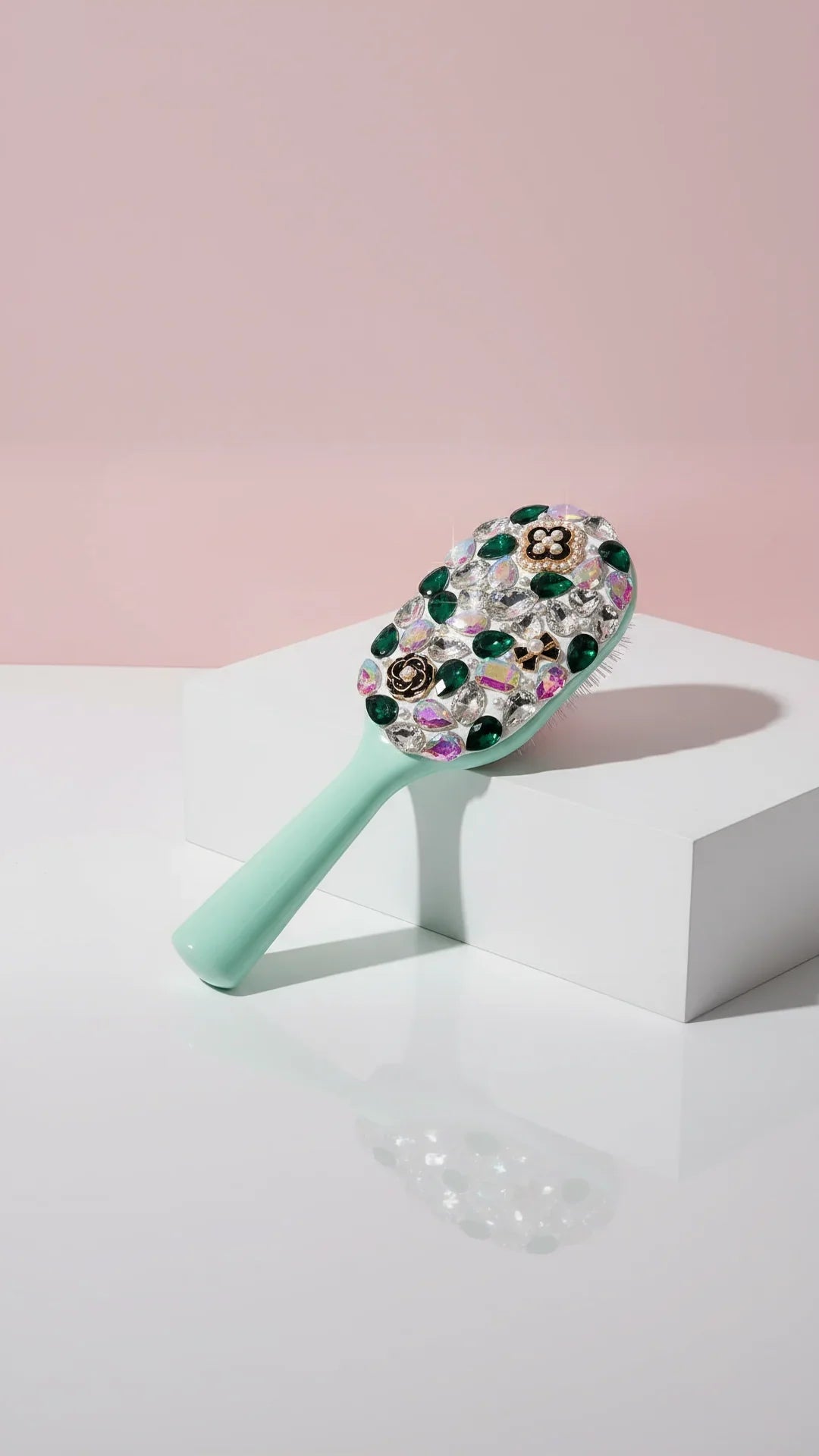 Crystal Paddle Oval Large Hair Brush