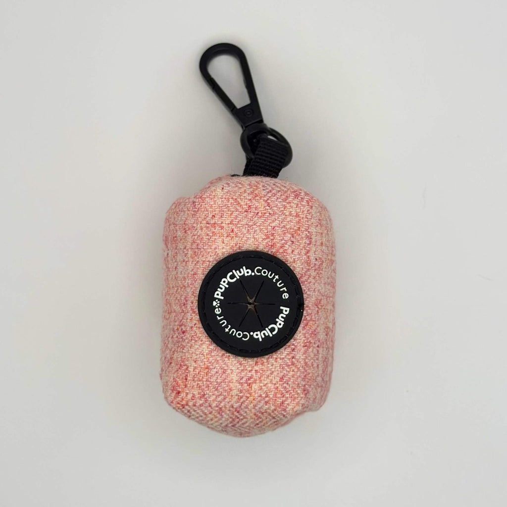 Poo Bag Holder - Tweed Pink