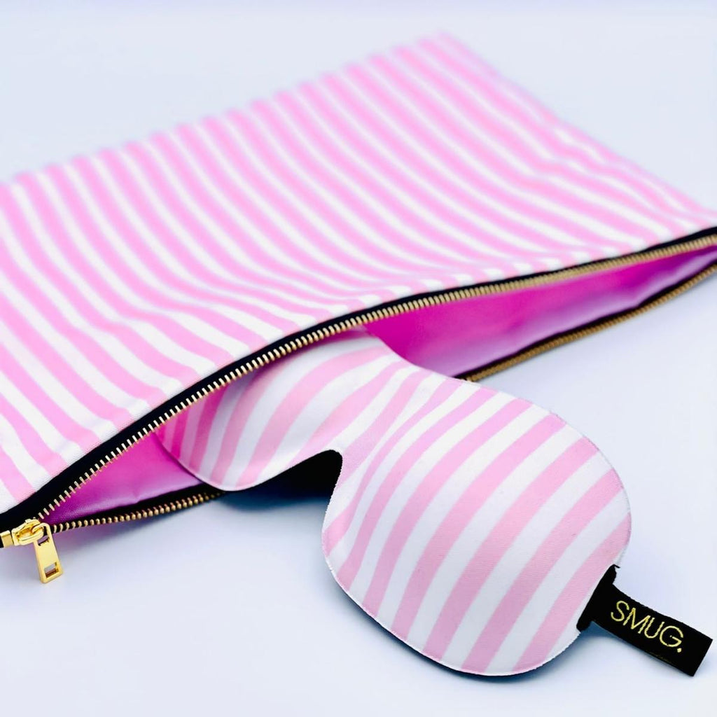 Contoured & Satin Sleep Mask Double Pack & Accessories Bag Set - Various Prints