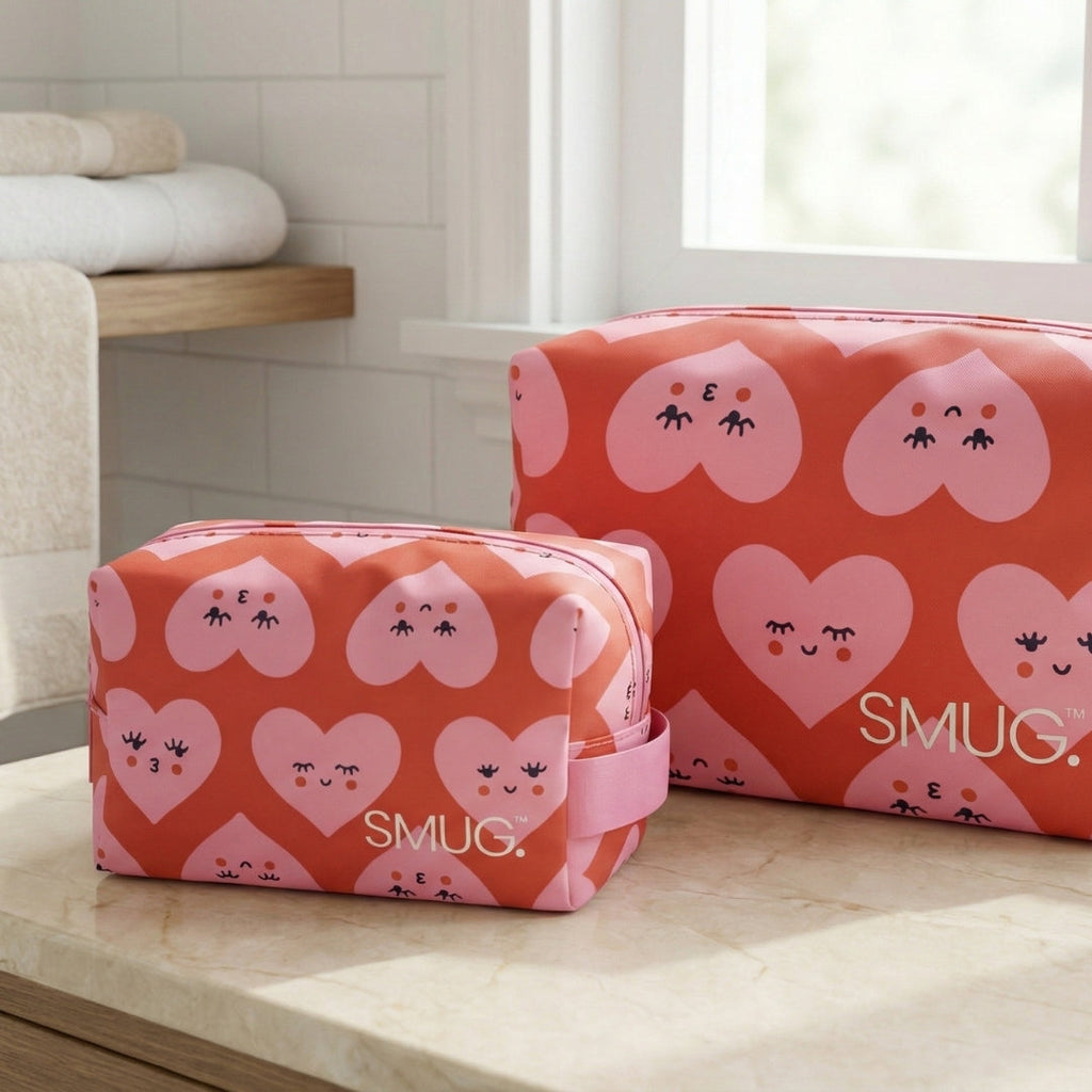 Toiletry Bag - Hearts Print