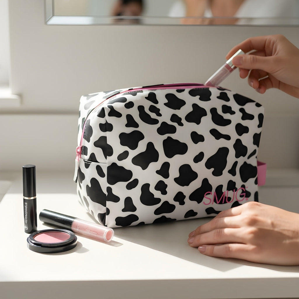 Wash Bag - Cow Print
